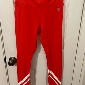 Tory Burch Red and White Leggings